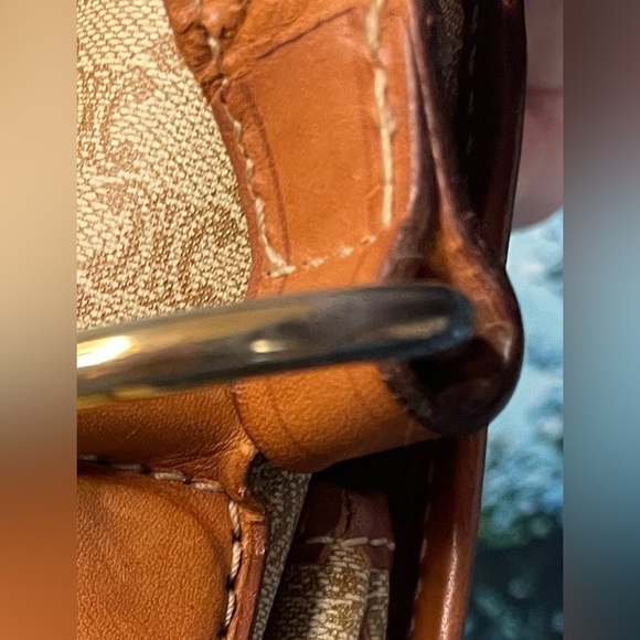 CELINE Crossbody Bag Beige & Brown leather & Textile -Pristine inside & Out - Picture 5 of 16